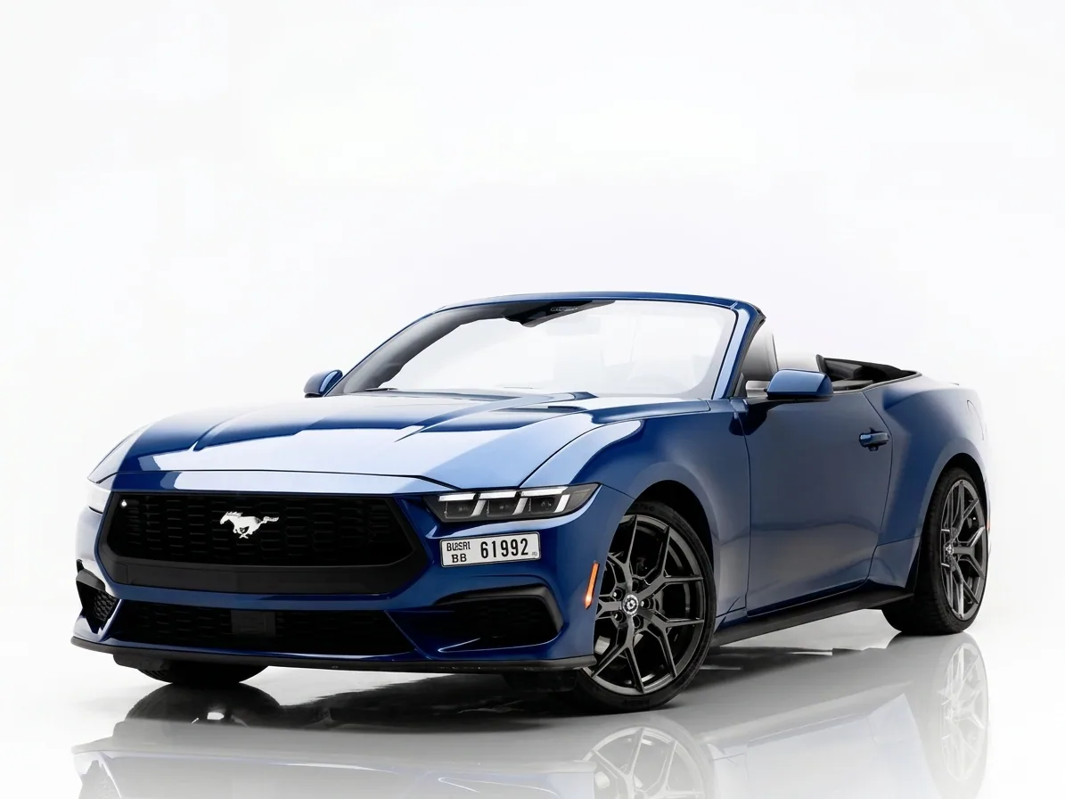 Ford Mustang Ecoboost Convertible, available to rent from AVIOR in Dubai