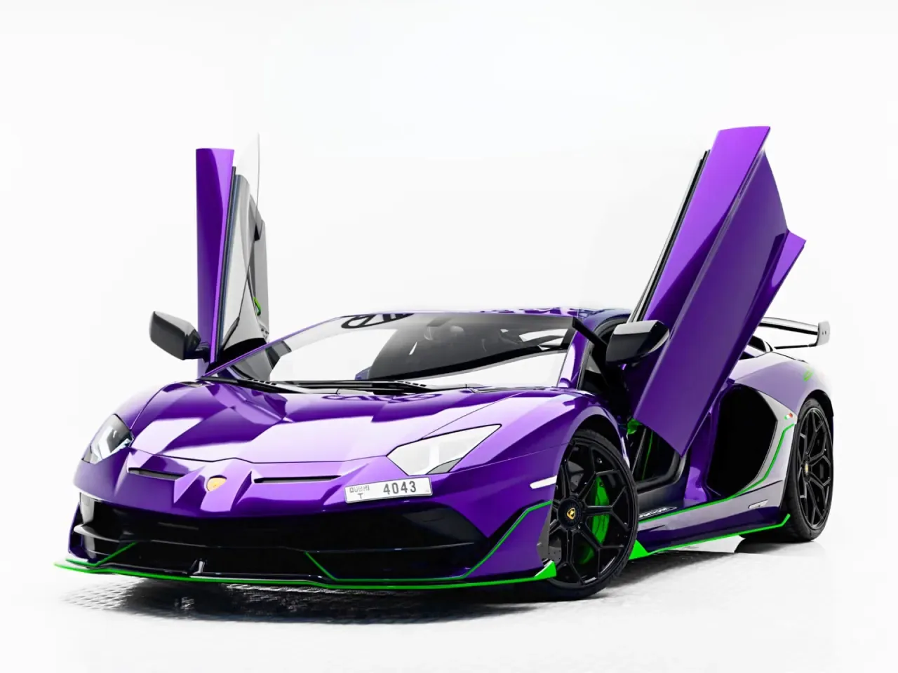 Lamborghini Aventador SVJ, available to rent from AVIOR in Dubai