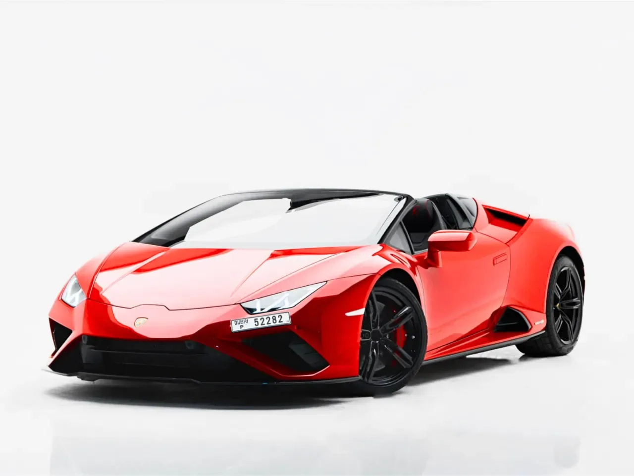 Lamborghini Huracan EVO Spyder, available to rent from AVIOR in Dubai